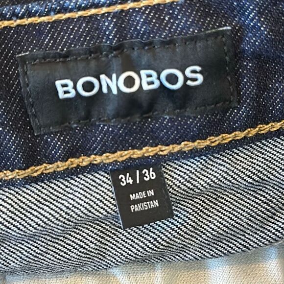 Bonobos Mens Slim Taper Jeans Dark Wash Pants W34 L36 - Picture 7 of 10